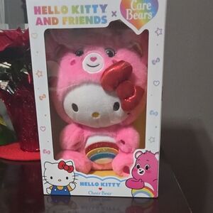 Hello Kitty Care Bear Plush Toy - Pink